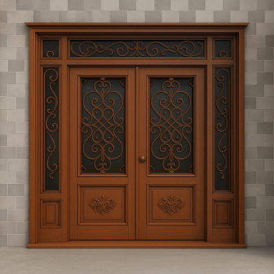 Ferforje apartman Giriş kapısı